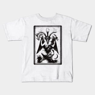 Baphomet lp guitar black transparent Kids T-Shirt